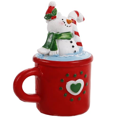 ERINGOGO Weihnachtsdekorationen Cupcake-Topper für Weihnachten weihnachtliche Tischdekoration schneemann Dekoration weihnachtsfest weihnachtsschmuck zu Hause Schneemann-Ornament Harz von ERINGOGO