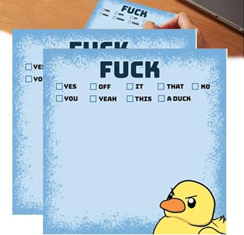 ​Funny Sassy Duck Sticky Notes, Funny Sticky Notes Post it Notes, Funny Work Stickers for Adults, Funny Stationery Note Pads, for Coworkers Friends,Office Supplies (A-2Pcs) von ERISAMO