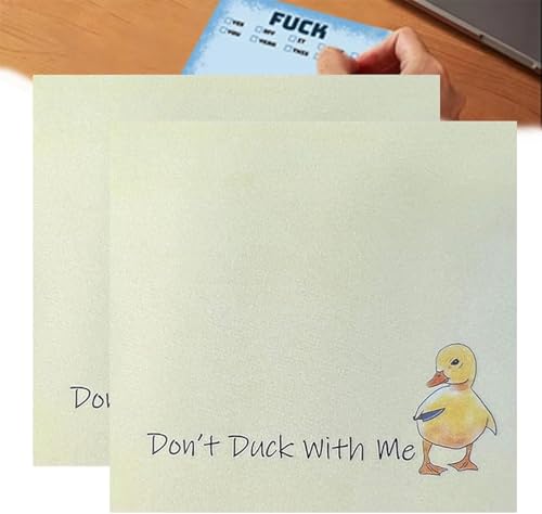 ​Funny Sassy Duck Sticky Notes, Funny Sticky Notes Post it Notes, Funny Work Stickers for Adults, Funny Stationery Note Pads, for Coworkers Friends,Office Supplies (B-2Pcs) von ERISAMO