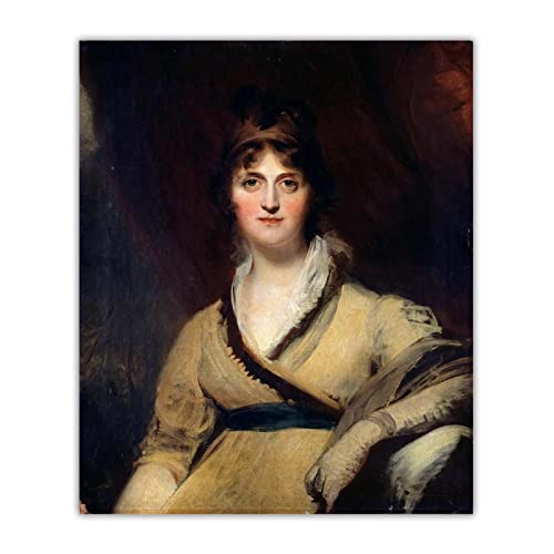 Leinwand Kunst Gemälde Thomas Lawrence "Elizabeth O'Brien, Gräfin von Inchiquin" auf Leinwanddruck. Wanddekoration auf Leinwand-Bild Ölgemälde auf Leinwand 50x60cm Ohne Rahmen von ERJIE