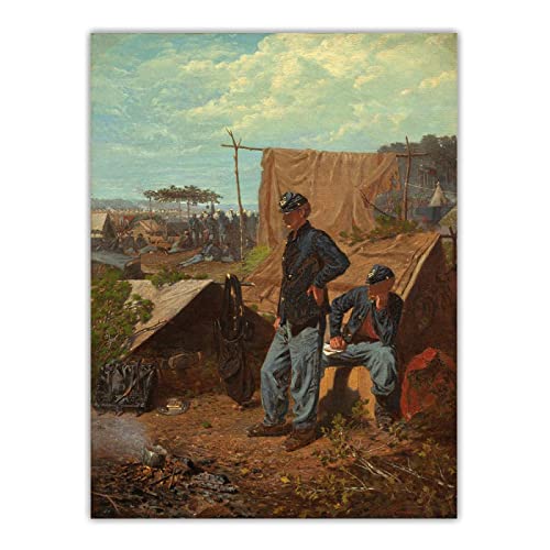 Leinwand Kunst Gemälde Winslow Homer- Leinwandkunst "Home, Sweet Home" auf Leinwanddruck. Wanddekoration auf Leinwand-Bild Ölgemälde auf Leinwand 60x78cm Ohne Rahmen von ERJIE