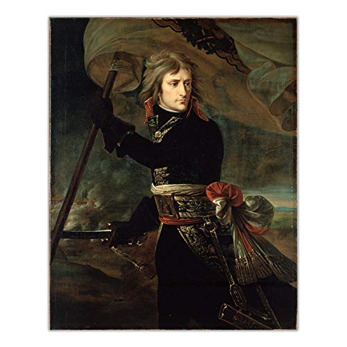 《Napoleon Bonaparte an der Pont d'Arcole》Leinwand Malerei Bild Moderne Wanddekoration Dekoration 20x35cm（8x14in）Rahmenlos von ERJIE