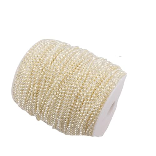 ERQIAO 1-5 Meter 3-10mm Angelschnur Künstliche Imitation Perle Runde Perlen Halskette für Hochzeit Braut Bouquet Blumendekoration (8mm 1m) von ERQIAO