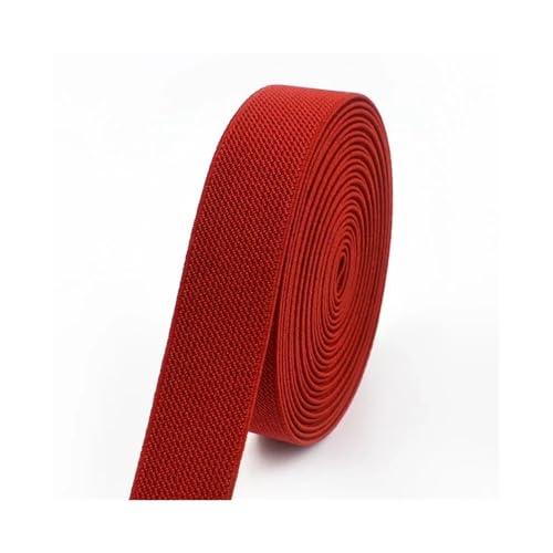 ERQIAO 3/5 Meter Hosengummiband Gummiband 10-50mm Elastisches Hosenbund Gummiband für Unterwäsche Kleidung Nähzubehör (Rot, 5 Meter_50mm) von ERQIAO