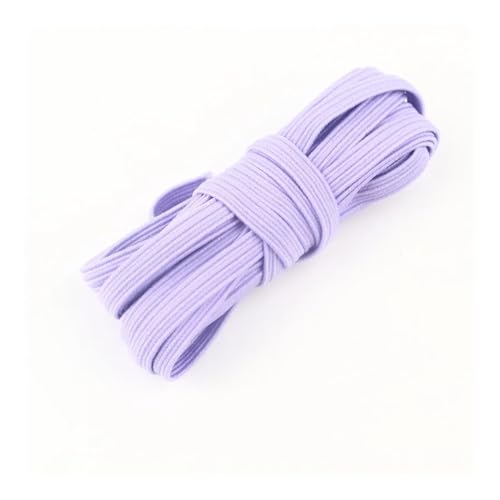 ERQIAO 5m 10m 20m 40m 90m elastische elastische band 6mm farbe nähen haushaltsgummiband elastisches band kleidungszubehör (hellviolett, 40m) von ERQIAO