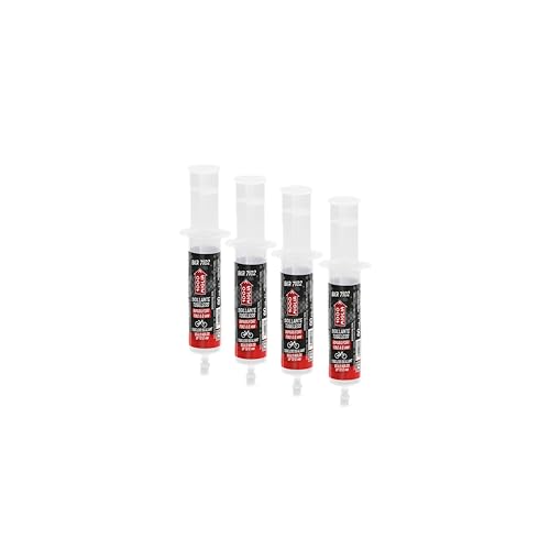 1000 Miglia BKR 7102 Flüssiges Dichtmittel für Tubeless Fahrrad, ultraleichte synthetische Latexformel für Löcher bis zu 6 mm, entfernbar mit Wasser, 4 Spritzen à 60ml mit Schader/Presta-Adapter von ERRECOM