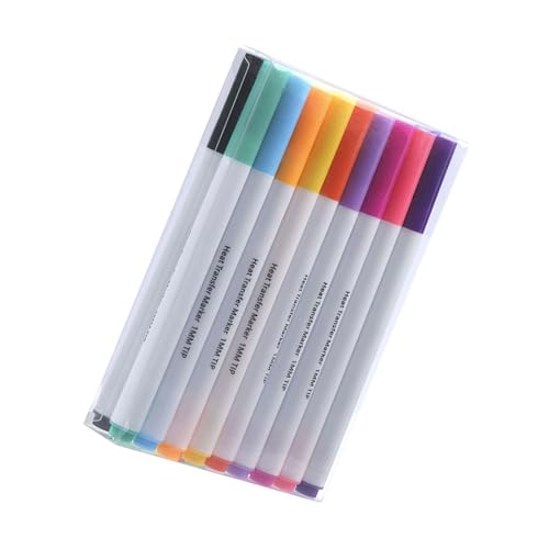 Stoff-Wärmetransfer-Marker, 12/18 Farben, zum Aufbügeln, für Kleidung, Malerei, T-Shirt, Tasche, Schuh, Hut, weiche Spitze, Stoffmarker, 12/18 Stück Stoff-Wärmetransfer-Marker, 12/18 Farben, zum Aufbügeln, für Kleidung, Malerei, T-Shirt, Tasche, Schuh, Hut, weiche Spitze, Stoffmarker, 12/18 Stück von ERRORY