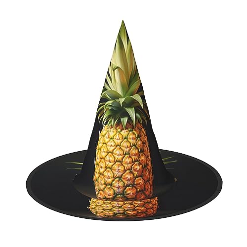 ERSDWRE Ananas-Malerei, Halloween-Hexenhüte, Halloween-Party-Dekorationen für Erwachsene, Hexenkostüm-Zubehör von ERSDWRE