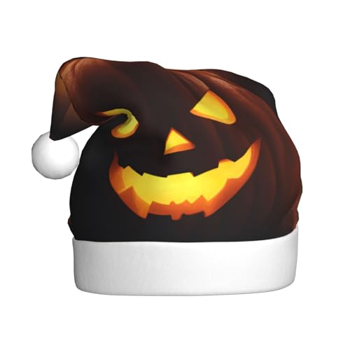 ERSDWRE Halloween-Kürbis-Weihnachtsmütze, Weihnachtsmannmütze, Erwachsene, Weihnachtsmütze für Neujahr, festliche Party, Kopfschmuck, Zubehör von ERSDWRE