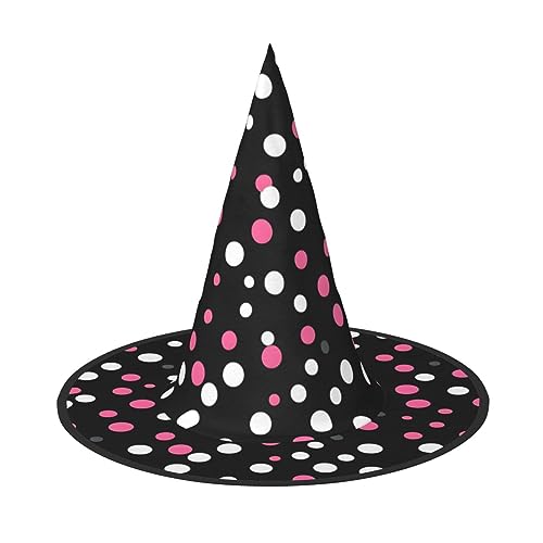 ERSDWRE Schwarze Polka Dots Halloween Hexenhüte Halloween Party Dekorationen für Erwachsene Hexenkostüm Zubehör von ERSDWRE