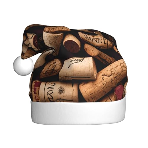 ERSDWRE Wine Cork01 Weihnachtsmütze, Weihnachtsmannmütze, Erwachsene, Weihnachtsmütze für Neujahr, festliche Party, Kopfschmuck, Zubehör von ERSDWRE