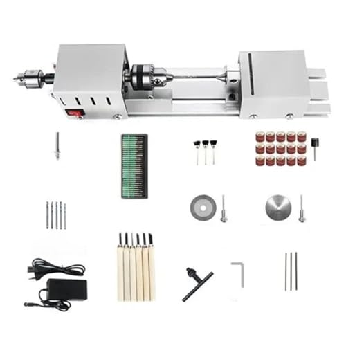 ERSINIAN 12–24 V Perlenmaschine, multifunktionale Mini-Drehmaschine, kompaktes Drehzentrum zum Schleifen und Polieren von Holz, Schmuck, Rotationswerkzeuge (Gruppe 3) von ERSINIAN