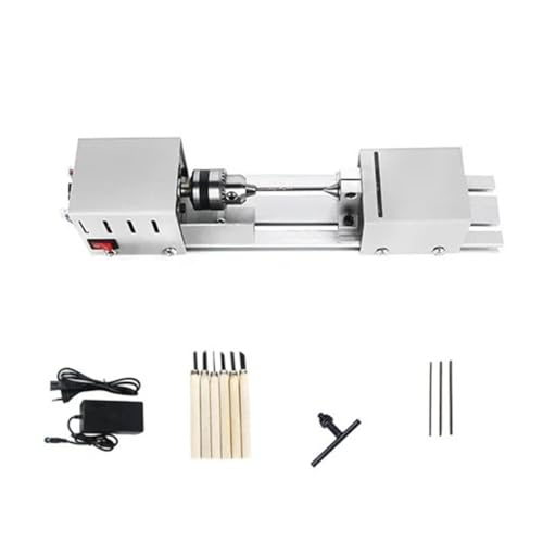 ERSINIAN Elektrische Mini-Drehmaschine für Holzperlen, Schleif-, Polier- und Poliermaschine, elektrische Perlendrehmaschine für die Holzbearbeitung (220 V-4) von ERSINIAN