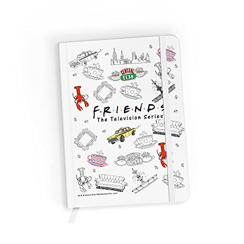 ERT GROUP Original und offiziell lizenziert von Friends Notizbuch, Muster Friends 011 white, mit liniertes Papier, A5 von ERT GROUP