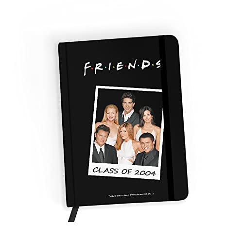 ERT GROUP Original und offiziell lizenziert von Friends Notizbuch, Muster Friends 017 black, mit kariertem Papier, A5 von ERT GROUP