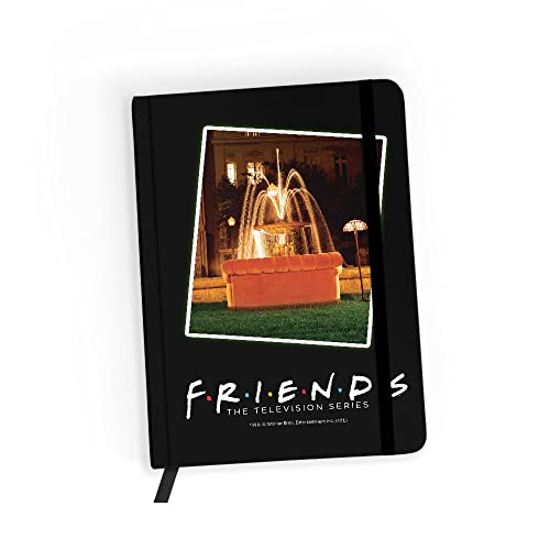 ERT GROUP Original und offiziell lizenziert von Friends Notizbuch, Muster Friends 021 black, mit kariertem Papier, A5 von ERT GROUP