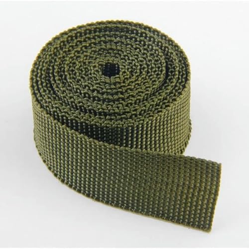 100 Yards/Lot 23 mm breites PP-Gurtband zum Nähen von Kleidersäcken, Rucksäcken, Band, DIY-Zubehör, handgefertigt, 7 Armeegrün, 23 mm von ERTUUO