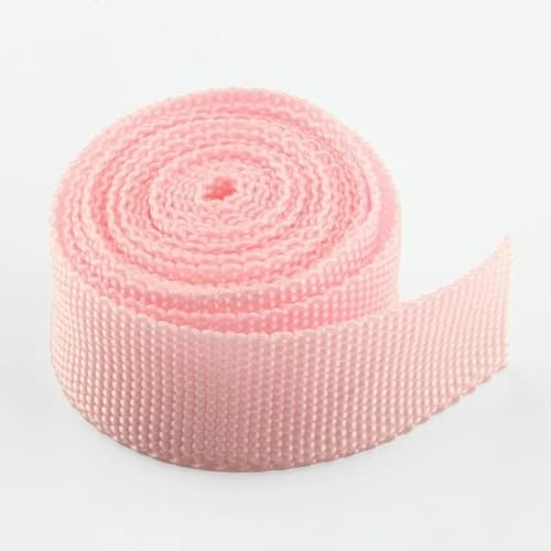 100 Yards/Lot 23 mm breites PP-Gurtband zum Nähen von Kleidersäcken, Rucksäcken, Band, DIY-Zubehör, handgefertigt, 9 Rosa, 23 mm von ERTUUO