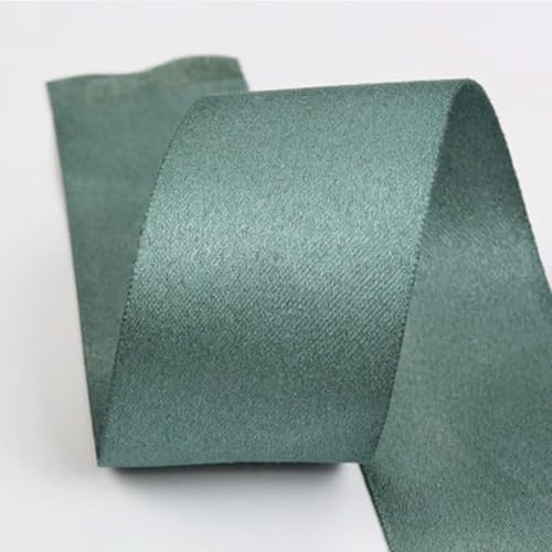 40 mm Hirschleder-Samt-Baumwollband, Schleifenband, Weihnachtsband, Geschenkband, 10–50 Yards, Grün, 10 Yards Bänder von ERTUUO