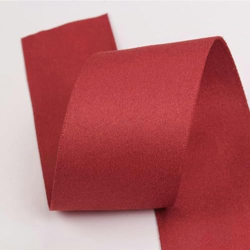 40 mm Hirschleder-Samt-Baumwollband, Schleifenband, Weihnachtsband, Geschenkband, 10–50 Yards, Rot, 10 Yards Bänder von ERTUUO