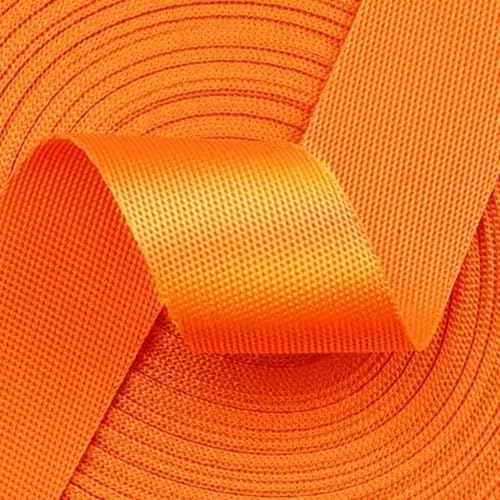 5 Yards 25 mm breiter Gurt aus Nylongewebe, Rucksackumreifung, Sicherheitsgurt, Nähtasche, DIY-Haustierseil, Nähen, Orange von ERTUUO