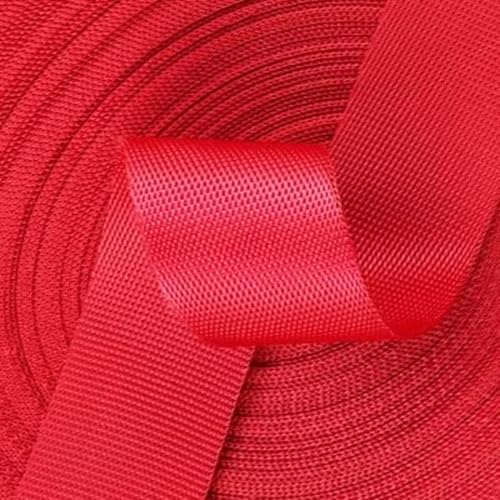 5 Yards 25 mm breiter Gurt aus Nylongewebe, Rucksackumreifung, Sicherheitsgurt, Umreifung, Nähtasche, DIY, Haustierseil, Nähen, Rot von ERTUUO