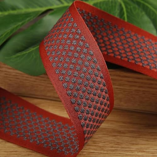 Gewebtes, gestricktes Baumwollband, klassisches Jacquard-Gurtband, handgefertigt, Verpackungsstreifen, DIY-Geschenk, Backen, dekorative Haaraccessoires-003-10 mm, 150 Yards von ERTUUO