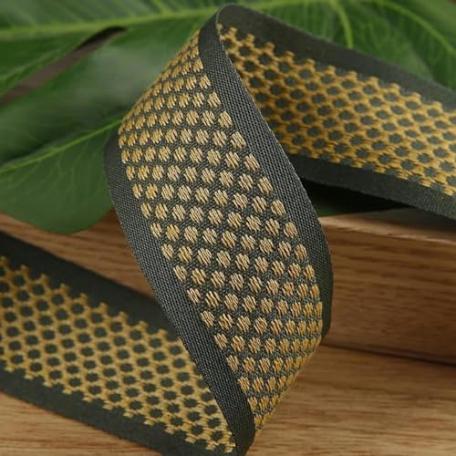 Gewebtes, gestricktes Baumwollband, klassisches Jacquard-Gurtband, handgefertigt, Verpackungsstreifen, DIY-Geschenk, Backen, dekorative Haaraccessoires-007-10 mm, 150 Yards von ERTUUO