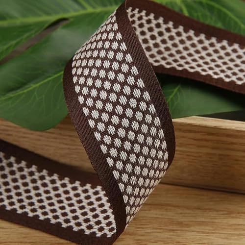 Gewebtes, gestricktes Baumwollband, klassisches Jacquard-Gurtband, handgefertigt, Verpackungsstreifen, DIY-Geschenk, Backen, dekorative Haaraccessoires-008-10 mm, 150 Yards von ERTUUO