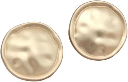 Nähknopf, Mantelknöpfe, 6 Stück, unregelmäßiges schickes Metall für Herrenmäntel, Kleidung, dekoratives Nähzubehör, golden, 23 mm (Farbe: golden, Größe: 23 mm) – 25 mm – golden von ERTUUO