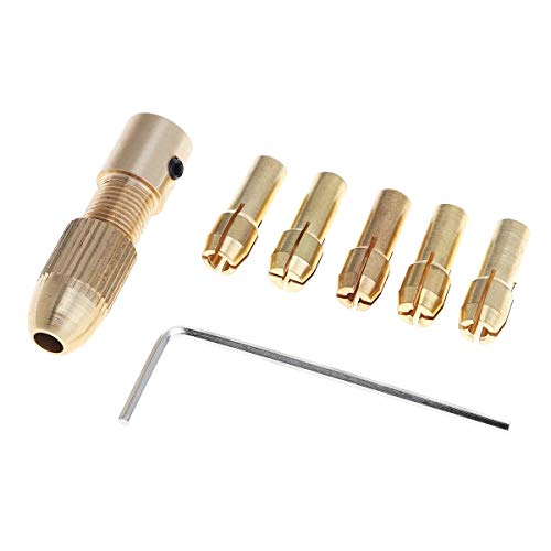 Bohrer-Set Sechskant-Schaft-Adapter, Bohrer-Set, Mini-Bohrfutter, Adapter, Spannzangen, Schnellspannfutter for Kupferbohrer, Ordner, Kupferkappe, Achsenbohrer, Spannzangen-Werkzeuge, Bohrer-Spannzange von ERVDKXCOI