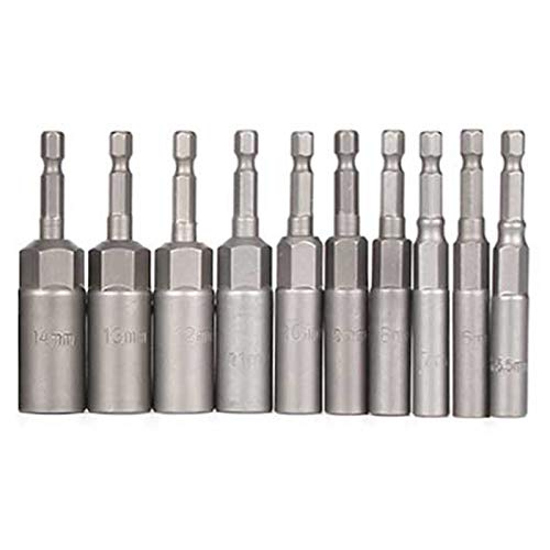 Bohrer-Set Sechskant-Schaft-Adapter, Bohrer-Set, Schraubenschlüssel, Innensechskant-Set, tief, lang, Schlagbohrmaschine, Stecknuss-Adapter, Bohrer von ERVDKXCOI