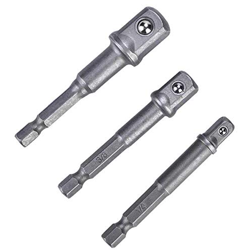 Bohrer-Set Sechskant-Schaft-Adapter, Drill set Drill Socket Adapter Inch for Drill Driver Drill collet adapter(Silver) von ERVDKXCOI