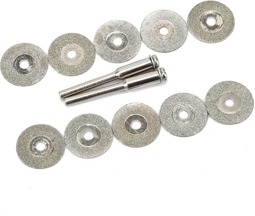 Diamant-Trennscheiben für Winkelschleifer ， 10 Stück Zubehör 16 mm S Cut Off Blade Bohrer for Rotationswerkzeug Schleifscheibe mit 2 Stück 3 mm Dorn von ERVDKXCOI