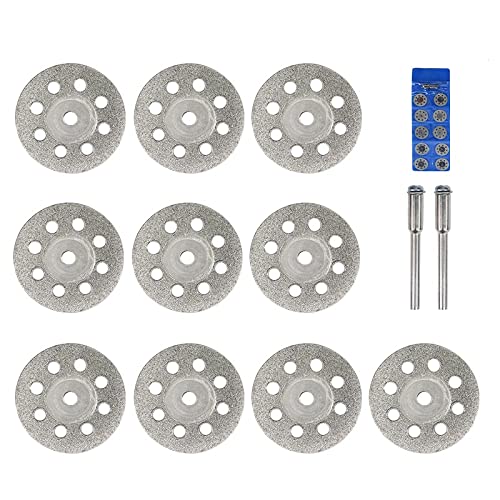 Diamant-Trennscheiben für Winkelschleifer ， 12-teiliges Set, 20 mm, 22 mm, 25 mm, 30 mm, Diamant-Sägeblatt mit Dorn for Rotationswerkzeuge, Mini, 25 mm Set(22mm Set) von ERVDKXCOI