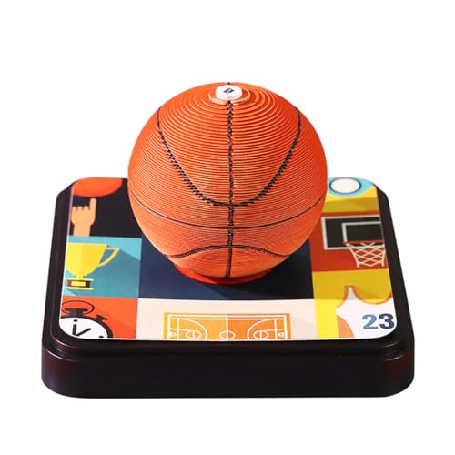 ERVDKXCOI Abreißbarer 3D-Papierkunst-Notizblock-Tischkalende 3D-Kalender, Abreißkalender 2025, 3D-Papierschnitzkalender mit Basketball-Motiv, Tischdekoration von ERVDKXCOI