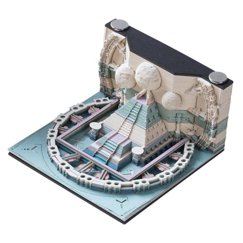 ERVDKXCOI Abreißbarer 3D-Papierkunst-Notizblock-Tischkalende 3D-Kalender, dreidimensionales Notizblock-Papierschnitzen mit 3D-Technologie von ERVDKXCOI