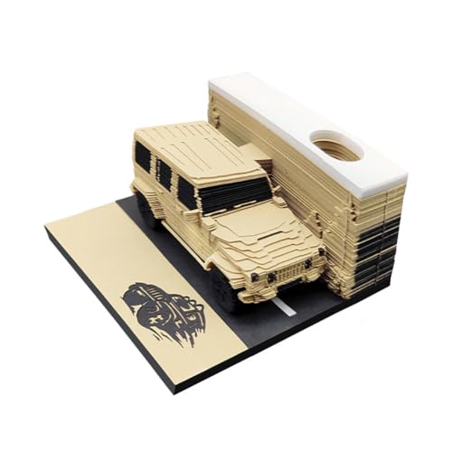 ERVDKXCOI Abreißbarer 3D-Papierkunst-Notizblock-Tischkalende Autokalender, Tischkalender, 3D-Haftnotizen, perfekt als Dekoration for das Homeoffice. von ERVDKXCOI