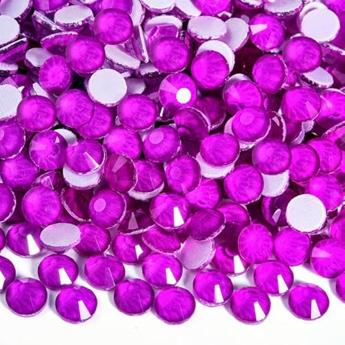 ERVDKXCOI Hotfix Strasssteine, Harzkristall Flacher Rücken S 1440 stücke Glitter Neon Hot Fix Strass Strass Diamant DIY Nähzubehör Kristalle Diamantes(Dk. Amethyst Neon,Boxed) von ERVDKXCOI