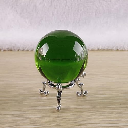 ERVDKXCOI Kristallkugel mit Ständer,Edelsteinkugel,Meditati 1Pcs Crystal Decoration Transparent Ball Crystal Sphere Home Desktop Decor Ornament Crystal Glass Ball for Photography Prop Tool(Green,5cm) von ERVDKXCOI