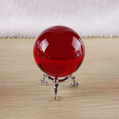 ERVDKXCOI Kristallkugel mit Ständer,Edelsteinkugel,Meditati 1Pcs Crystal Decoration Transparent Ball Crystal Sphere Home Desktop Decor Ornament Crystal Glass Ball for Photography Prop Tool(Rosso,5cm) von ERVDKXCOI