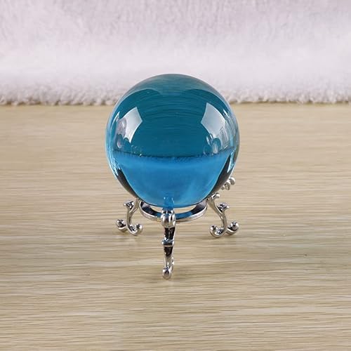 ERVDKXCOI Kristallkugel mit Ständer,Edelsteinkugel,Meditati 1Pcs Crystal Decoration Transparent Ball Crystal Sphere Home Desktop Decor Ornament Crystal Glass Ball for Photography Prop Tool(Blu,5cm) von ERVDKXCOI