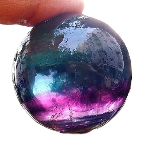 ERVDKXCOI Kristallkugel mit Ständer,Edelsteinkugel,Meditati 1Pcs Dia 40mm Natural Fluorite Quartz Crystal Sphere Ball Stome for Home Garden Office Decorate von ERVDKXCOI