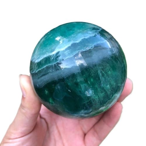 ERVDKXCOI Kristallkugel mit Ständer,Edelsteinkugel,Meditati 1Pcs Fluorite Crystal Sphere Natural Stone and Minerals Quartz Ball for Home Decoration(40 50mm) von ERVDKXCOI