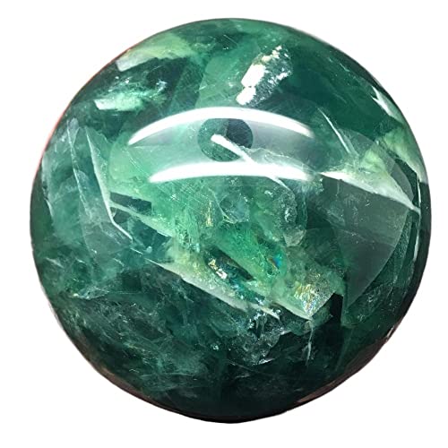 ERVDKXCOI Kristallkugel mit Ständer,Edelsteinkugel,Meditati 1Pcs Natural Fluorite Quartz Crystal Sphere Ball Crystals Gemstones Ball Home/Office Decoracion Moderno Home Decor(50 60) von ERVDKXCOI