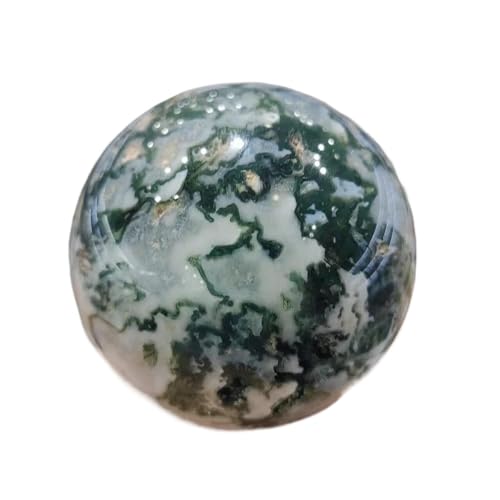 ERVDKXCOI Kristallkugel mit Ständer,Edelsteinkugel,Meditati 1Pcs Natural Moss Agate Crystal Dia 55-70mm Sphere Ocean Grass Agate Quartz Gemstone Ball Stone(55 60mm) von ERVDKXCOI