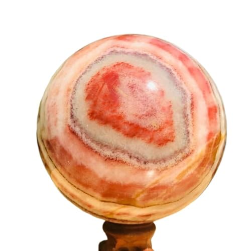 ERVDKXCOI Kristallkugel mit Ständer,Edelsteinkugel,Meditati 1Pcs Natural Rhodochrosite Ball Quartz Crystal Sphere Mineral Dia 45-70mm(45 50mm) von ERVDKXCOI