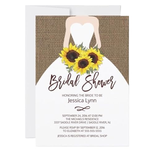 ERVDKXCOI Zarte romantische Hochzeitsparty Einladungskarte D Personalisierte aus Papier. Passen Sie die Einladung zur Brautparty an. Aquarell-DIY(Design 7,100pcs) von ERVDKXCOI