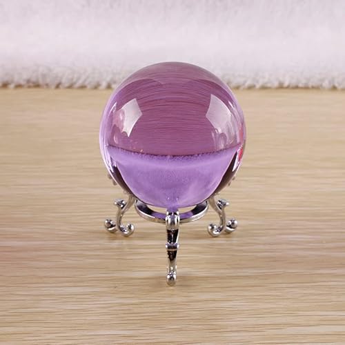 Kristallkugel mit Ständer,Edelsteinkugel,Meditati 1Pcs Crystal Decoration Transparent Ball Crystal Sphere Home Desktop Decor Ornament Crystal Glass Ball For Photography Prop Tool(Purple,5cm) von ERVDKXCOI