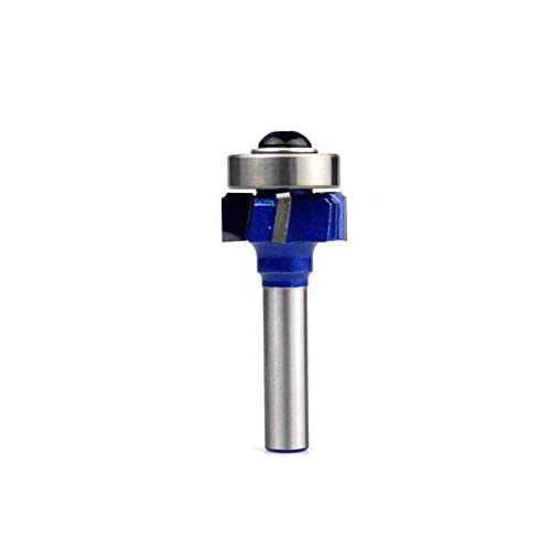 Router Bit,Fräser,Lagergeführter Router-Fräser, Fräser, 4-Zähne-Rundfräser, 1/4-Zoll-Schaftecke(R1) von ERVDKXCOI